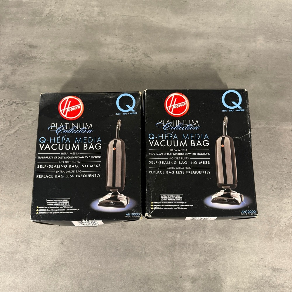 Hoover Vacuum Bags Type Q 4-Pack AH10000 Platinum Collection HEPA Media XL‎ New